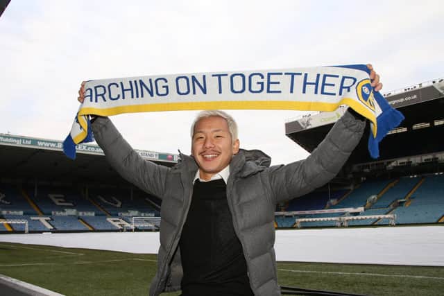 Yosuke Ideguchi on the day of his transfer from Gamba Osaka to Leeds United.