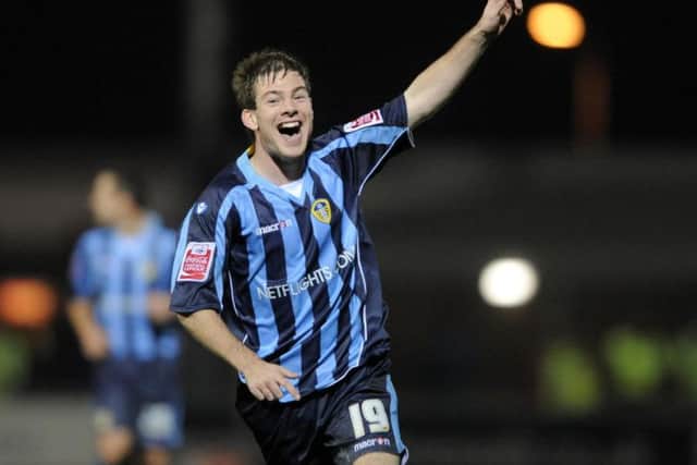 Ben Parker celebrates his first and only Leeds United goal during an FA Cup win at Northampton Town in 2008.