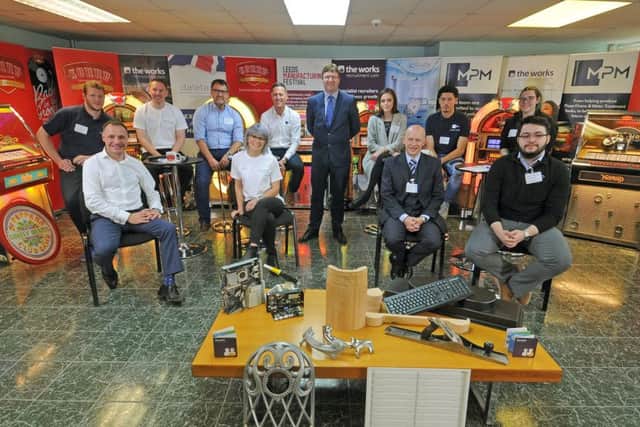 The panel at Leeds Manufacturing Live . Picture Tony Johnson.