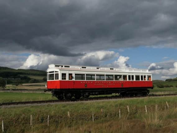 The autocar at Skibeden on the Embsay and Bolton Abbey Railway during brake testing. (Credit: Alan Chandler)