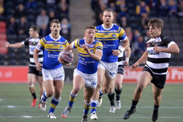 Jack Walker on the attack for  Leeds Rhinos.