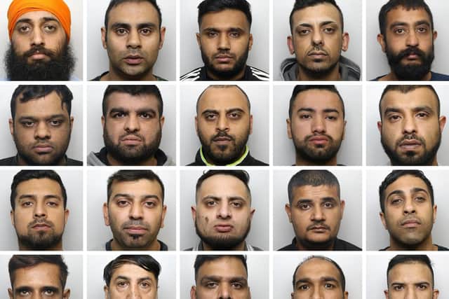 The 20 Huddersfield grooming gang men jailed at Leeds Crown Court