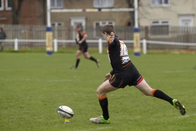 Otley try scorer, Joe Rowntree.