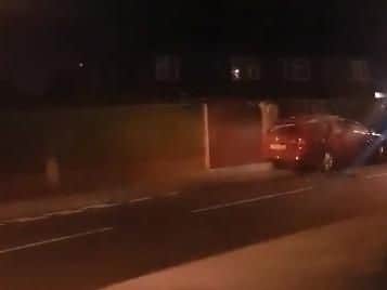The scene following the incident in Manor Road, Rothwell. Credit: Sid Carson.