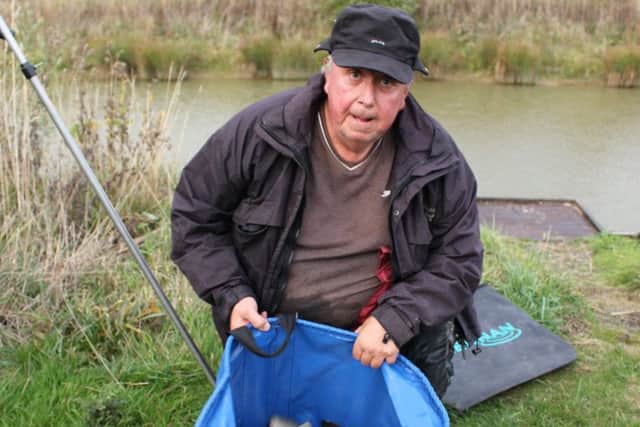 In-form Steve Pearson with part of the 114lb catch that gave him the first win at the newly reopened Kippax Park Osprey Lake.