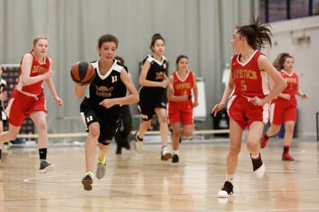 Action from the City of Leeds Basketball Club