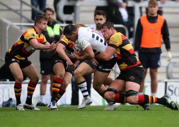 Pete Lucock on the charge for Yorkshire Carnegie.