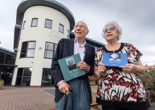 Date:23rd October 2018.
Picture James Hardisty.
Launch of Holocaust survivors book project at the Marjorie and Arnold Ziff Community Centre, Stonegate Road, Leeds. Pictured Two Holocaust survivors from Leeds, Heinz Skyte, aged 98, and Liesel Carter, aged 83.