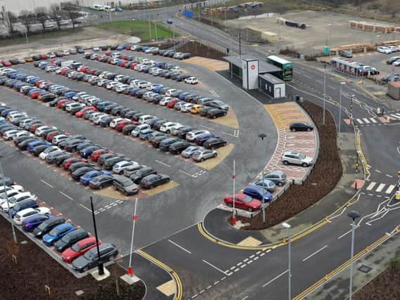 An overhead view of the Elland Road park and ride scheme.