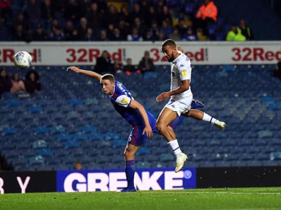 Leeds United's Kemar Roofe opens the scoring against Ipswich.