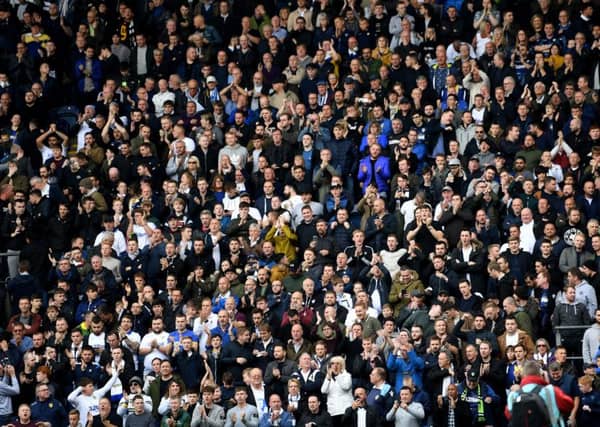 Blackburn Rovers v Leeds.
Ewood Park, Blackburn.
United's travelling fans.
20th October 2018.
