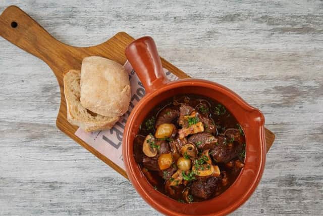 Beef and wild mushroom stew at Gino D'Acampo's restaurant