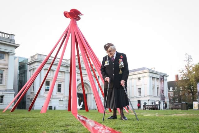 Barbara Weatherill, from Selby, at the launch of this year's Royal British Legion appeal.