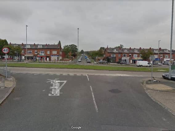 The pedestrian was hit by a car on Gipton Wood Road. Photo: Google.