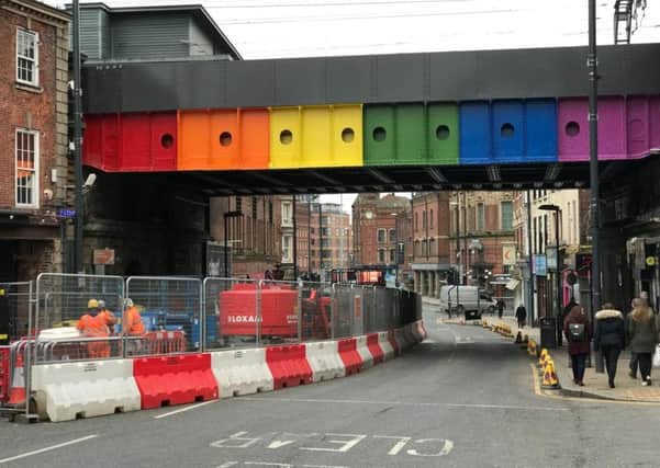 SYMBOL: The re-named Leeds Freedom Bridge which welcomes visitors and brightens your day.