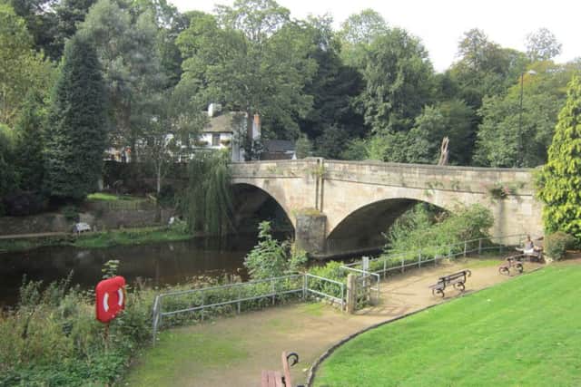 The picturesque outlook at Low Bridge, Knaresborough.