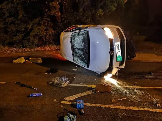 This is what happened when a drink driver got behind the wheel. Photo: @WYP_RPU/Twitter
