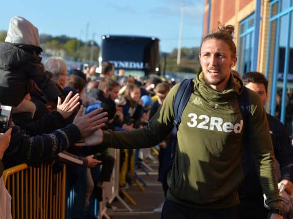 BOGEY GAME: Leeds United defender Luke Ayling arrives for Saturday's hosting of Nottingham Forest only to become injured in the fixture for a second season in a row.