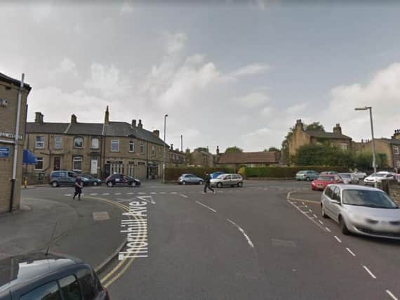 The woman was hit by the car on Thornhill Avenue in Huddersfield, close to the junction with Acre Street. Picture: Google