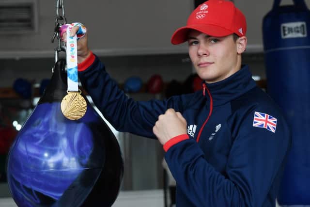 Leeds' newly-crowned Youth Olympics gold medallist boxer Hope Price at his Hunslet Club.
PIC: Jonathan Gawthorpe