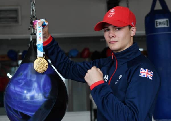 Leeds' newly-crowned Youth Olympics gold medallist boxer Hope Price at his Hunslet Club.
 PIC: Jonathan Gawthorpe