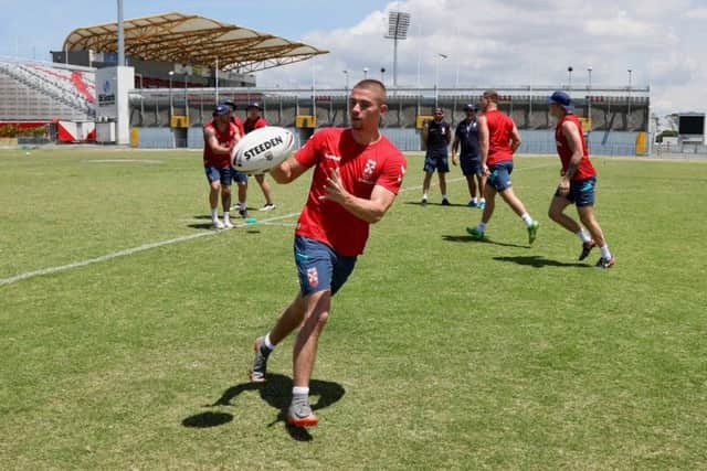 Jack Walker in training ahead of England Knights second test against Papua New Guinea.