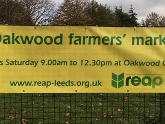 One of the banners that was stolen in Oakwood, Leeds.