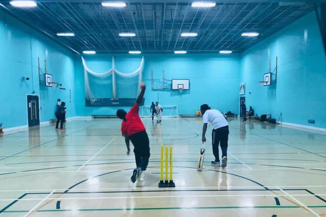 Cricketers take part in the Monday night indoor cricket league at Roundhay School.