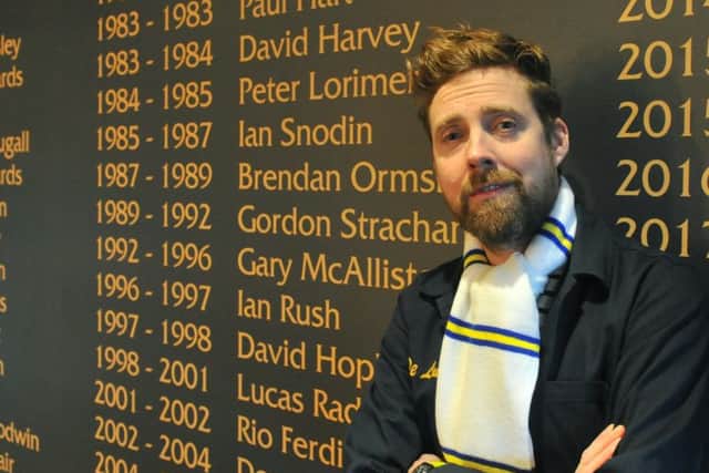 Kaiser Chiefs frontman Ricky Wilson in the East Stand at Elland Road.