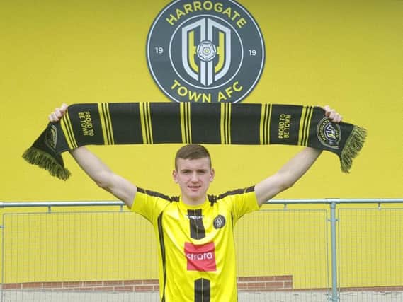Leeds United loanee Liam Kitching joined Harrogate Town on loan in the summer for a second spell.