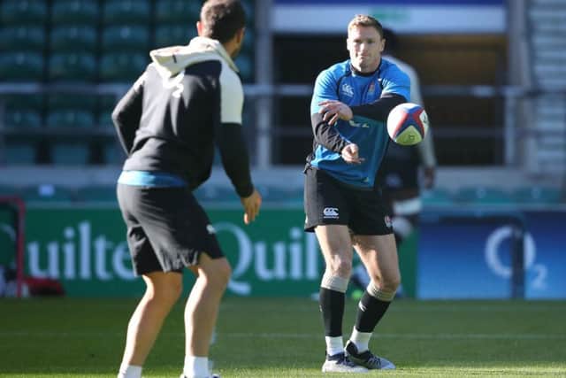 England's Chris Ashton (right) during Friday's training session at Twickenham. Picture: Adam Davy/PA