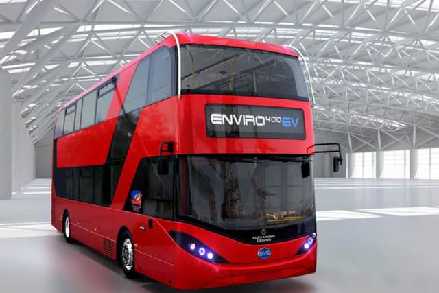 An example of an electric bus used in Manchester.