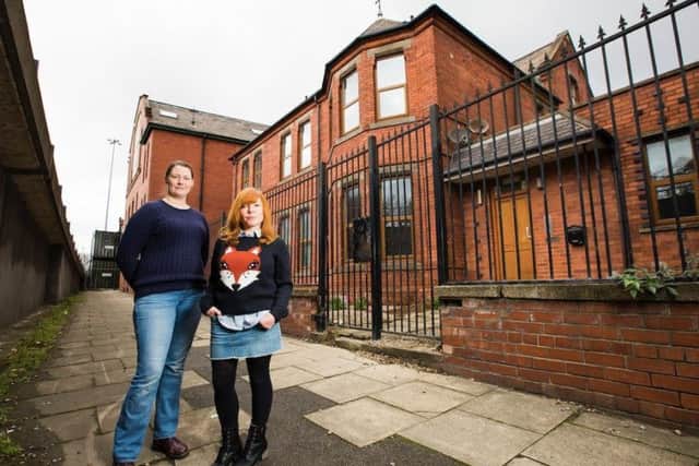 NEW VISION: Art Hostel manager Rhian Aitken and Nicola Greenan, outside of New York Studio.