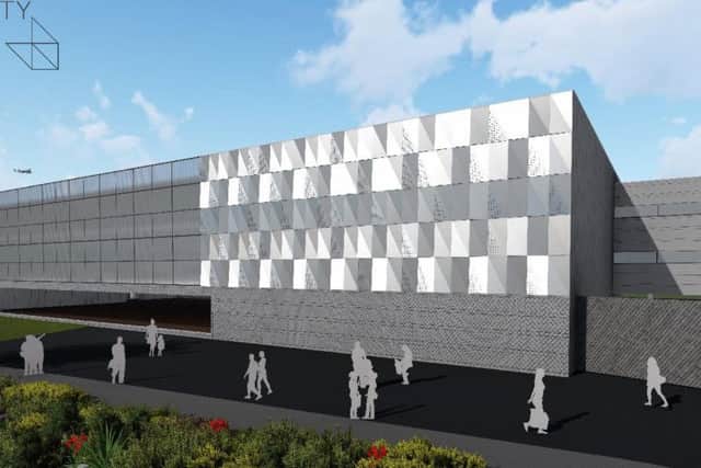 An image of what the new Leeds Bradford Airport upgraded terminal building could look like, from Watson Batty Architects.
