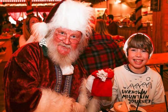 Santa will be at the Leeds Christmas Market for the weekend Christmas breakfast buffet