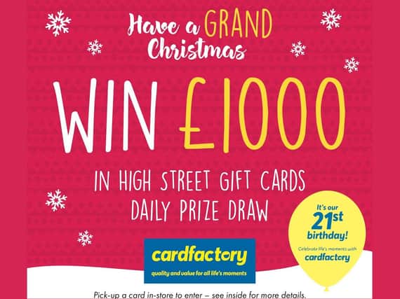 Win 21.000 of high street gift vouchers with Card Factory