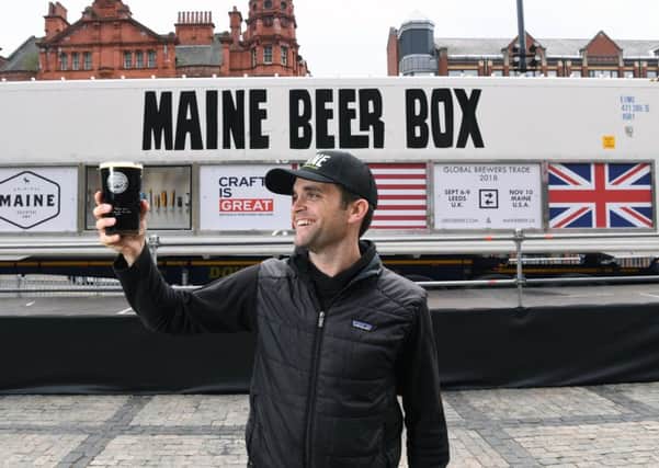 BEER BOX: Maine Brewers Guild executive director Sean Sullivan pictured in Leeds in September.