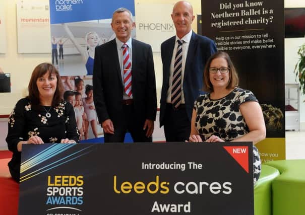 7 November  2018......     Hannah Thaxter, editor YEP,  Mark Skipper chief executive at Northern Ballet, David Welch chief executive Leeds Cares and Sally Nickson vice chair of the Sport Leeds Board launch the Leeds Cares Award  in conjunction with the Yorkshire Evening Post for the Leeds Sports Awards taking place next February.  Picture Tony Johnson.