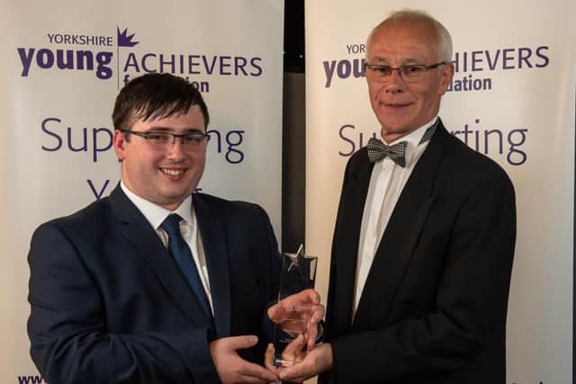 Achievement in Education presented to Devan Witter by Stephen Burwood on behalf of Positive Tax Solutions. Image by Kate Mallender.