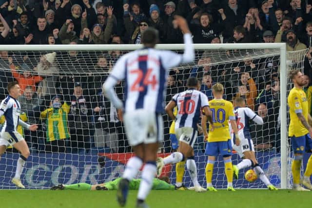 Dwight Gale scores West Brom's fourth goal.