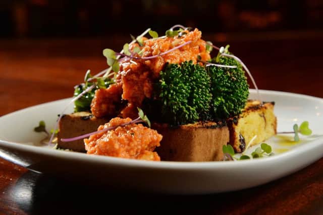 Broccoli, cornbread, romesco. PIC: Bruce Rollinson