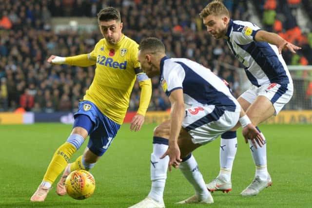 Leeds United playmaker Pablo Hernandez in action at West Brom.