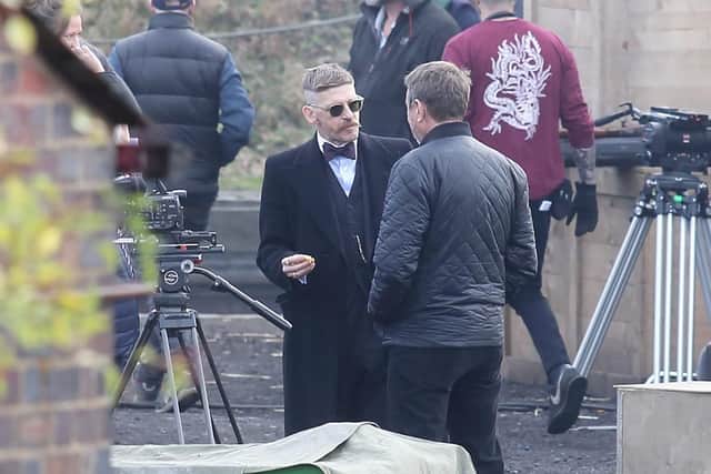 Paul Anderson, who plays Arthur Shelby on set at the Black Country Museum.