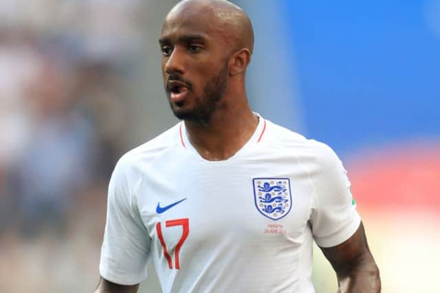 Fabian Delph playing for England during the World Cup.