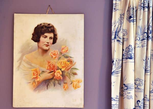 This vintage picture helped inspire Victoria's look for her wedding. The curtains were a charity shop bargain