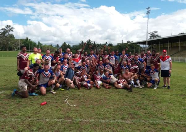 The Great Britain and West Fiji teams.