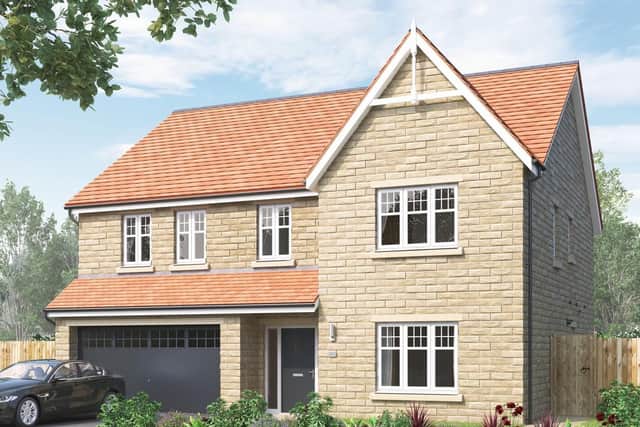 CGI image showing the exterior of the five bedroom Kirkham house at Avant Homes development, The Lanes