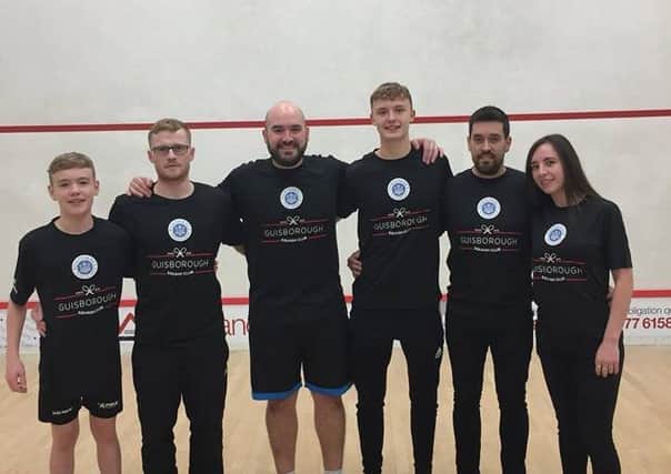 Pontefract Squash Team pay their respects to Chris Allinson. Picture submitted