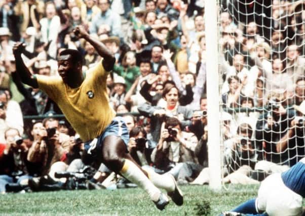 Pele, pictured in the 1970 World Cup Final