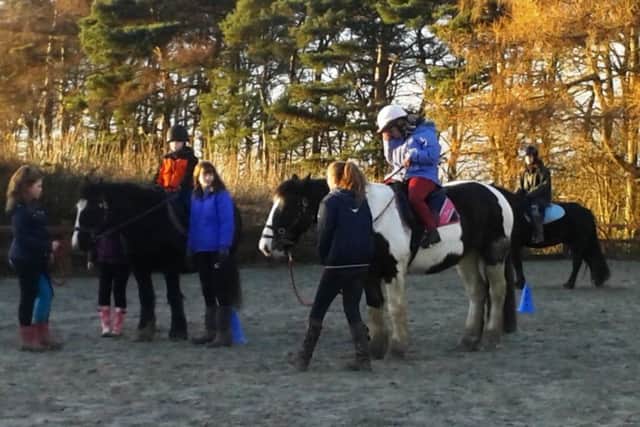 A group of riders at Leeds Area RDA.